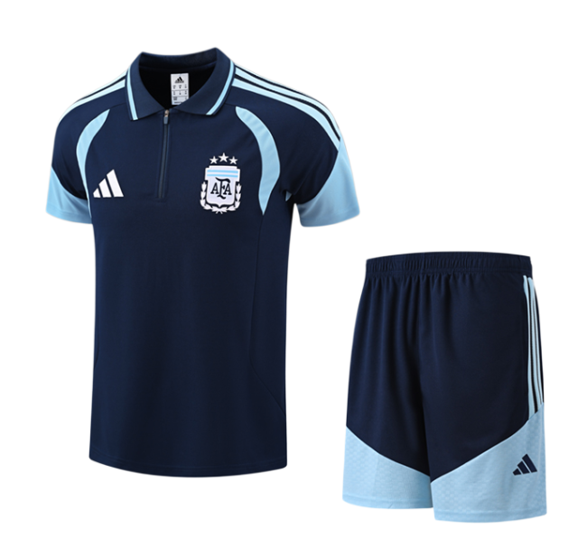 2026-27 Mens Argentina Royal Blue POLO Training Short Suit