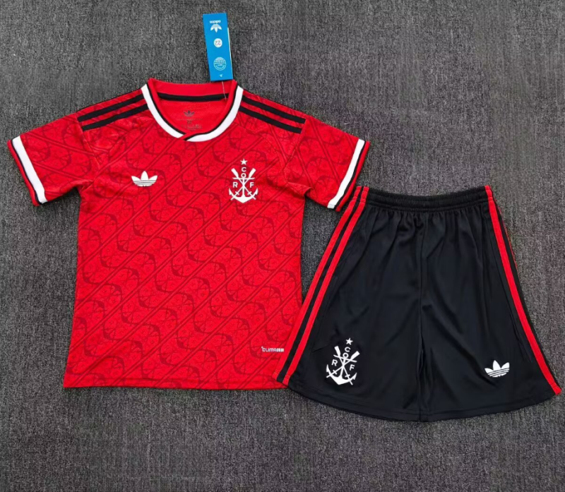 2026-27 Kids Flamengo Third Away Red Soccer Jersey