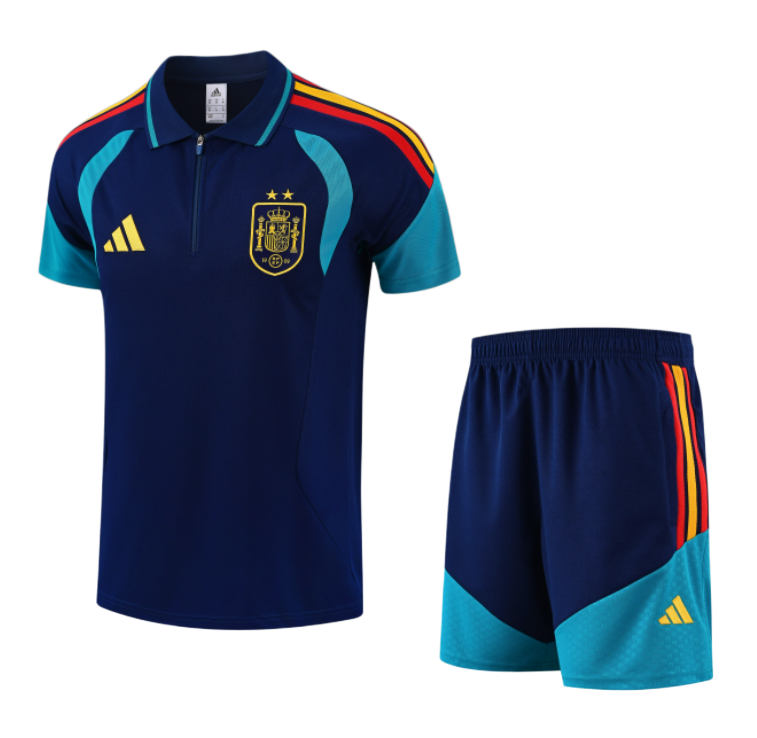 2026-27 Spain Royal blue POLO Training Short suit
