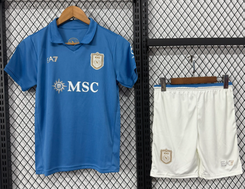 2026-27 Kids Napoli home blue Soccer Jersey