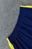 2026-27 Mens Brazil Royal Blue Vest Short Training Suit