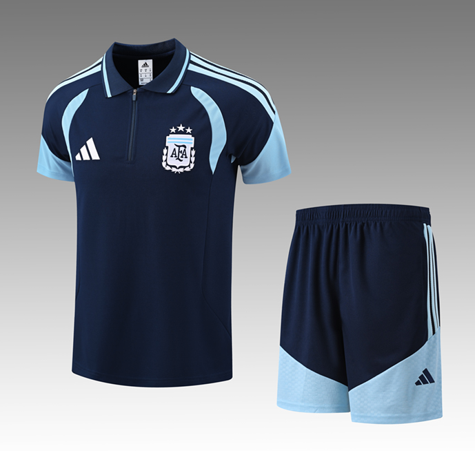 2026-27 Mens Argentina Royal Blue POLO Training Short Suit