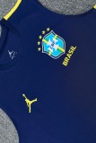 2026-27 Mens Brazil Royal Blue Vest Short Training Suit
