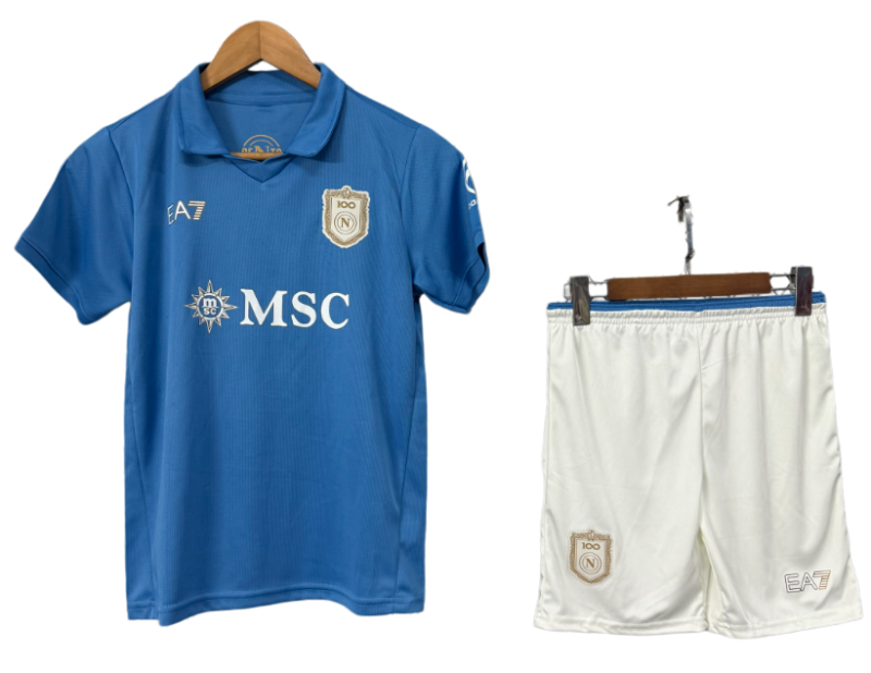 2026-27 Kids Napoli home blue Soccer Jersey