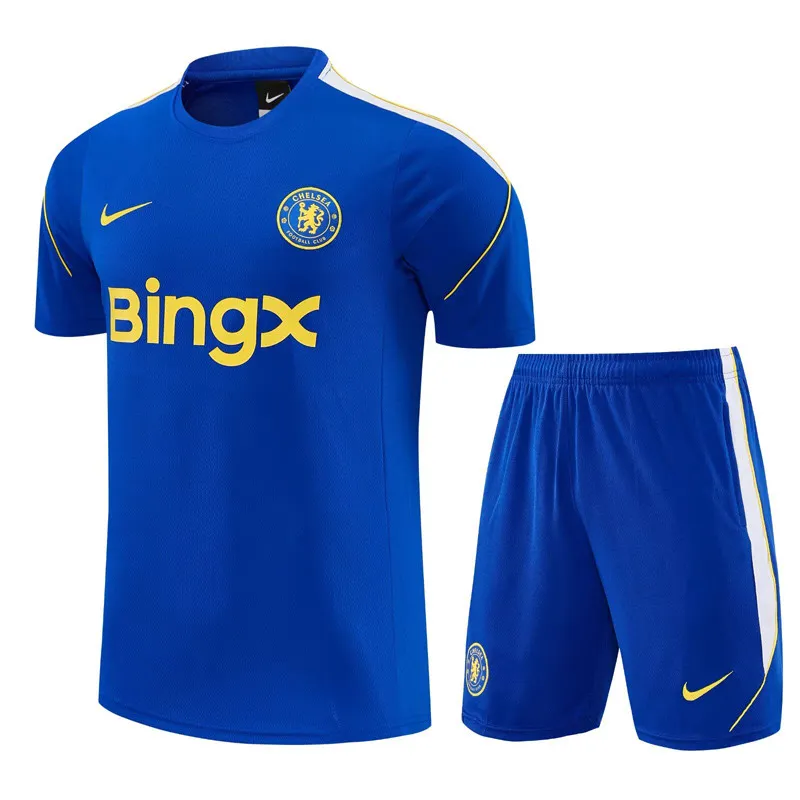 2026-27 Mens Chelsea blue Short Training Suit  J26072#