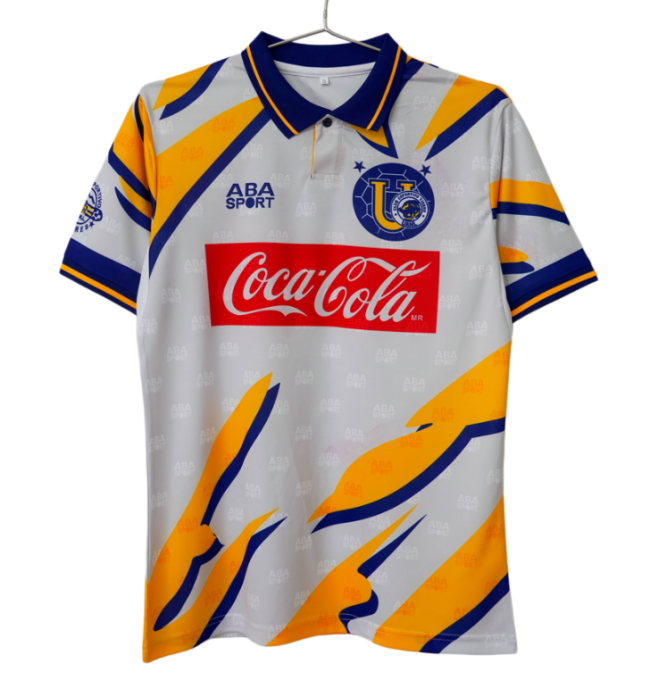 1995-1996 Tigres UANL  Away gray Retro Soccer Jersey