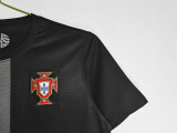 2012-2013 Mens Portugal Retro Third Away Black Soccer Jersey