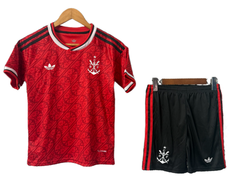 2026-27 Kids Flamengo Third Away Red Soccer Jersey