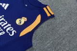 2026-27 Real Madrid Dark Blue Vest Training Short Suit
