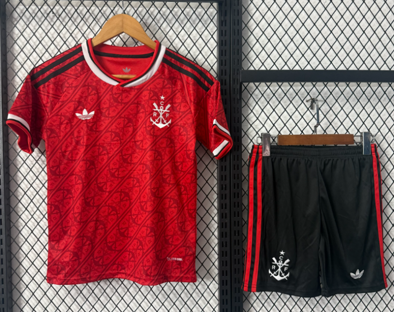 2026-27 Kids Flamengo Third Away Red Soccer Jersey