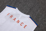 2026-27 Mens France White Vest Short Training Suit #D26066