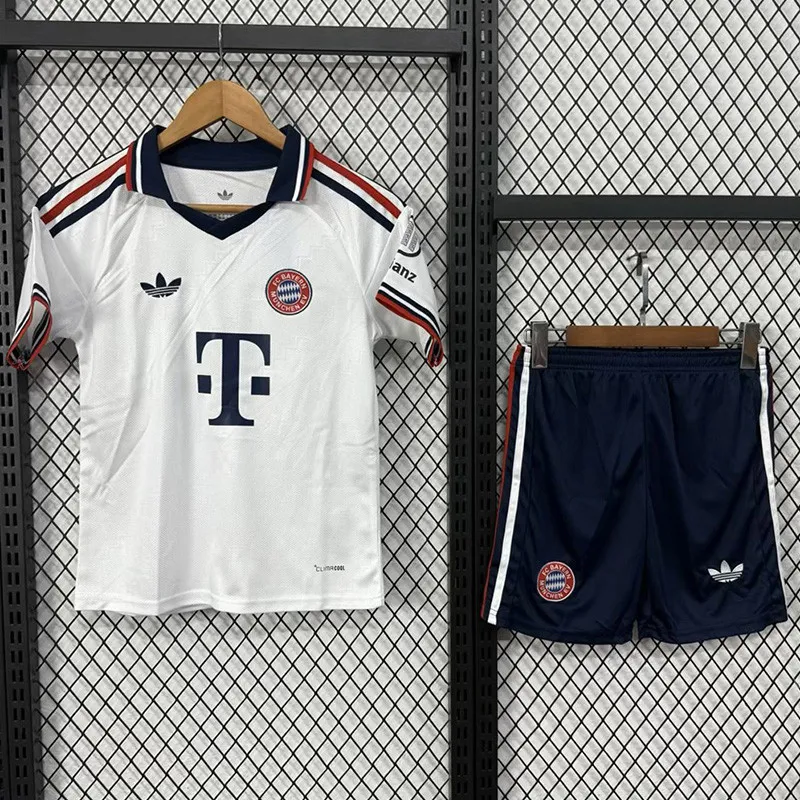 2026-27 Kids Bayern Munich away white soccer  jersey