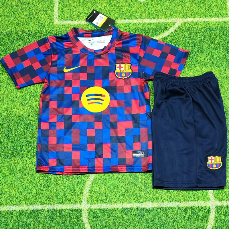 2026-27 Kids Barcelona red blue training suit