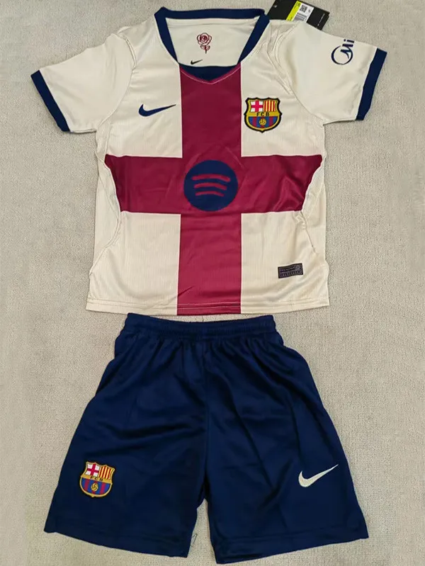 2026-27 Kids Barcelona four away soccer jersey