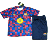 2026-27 Kids Barcelona red blue training suit