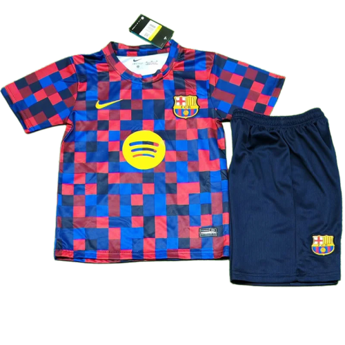 2026-27 Kids Barcelona red blue training suit