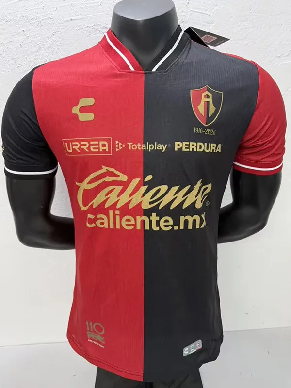 2026-27 Atlas Home Red Black Player Version Soccer Jersey