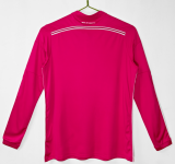 2014-15 Mens Real Madrid away pink Long Sleeve Retro soccer Jersey