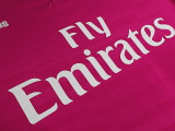 2014-15 Mens Real Madrid away pink Long Sleeve Retro soccer Jersey