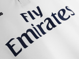 2016-17 Real Madrid Home White Long Sleeve Retro Soccer Jersey