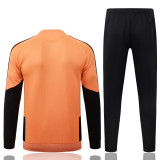 2026-27 Mens Arsenal Orange Long Pull Training Suit  A26076#