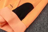 2026-27 Mens Arsenal Orange Long Pull Training Suit  A26076#