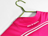 2014-15 Mens Real Madrid away pink Long Sleeve Retro soccer Jersey