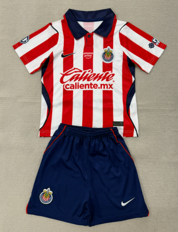 2026-27 Kids Chivas Home Red Soccer Jersey