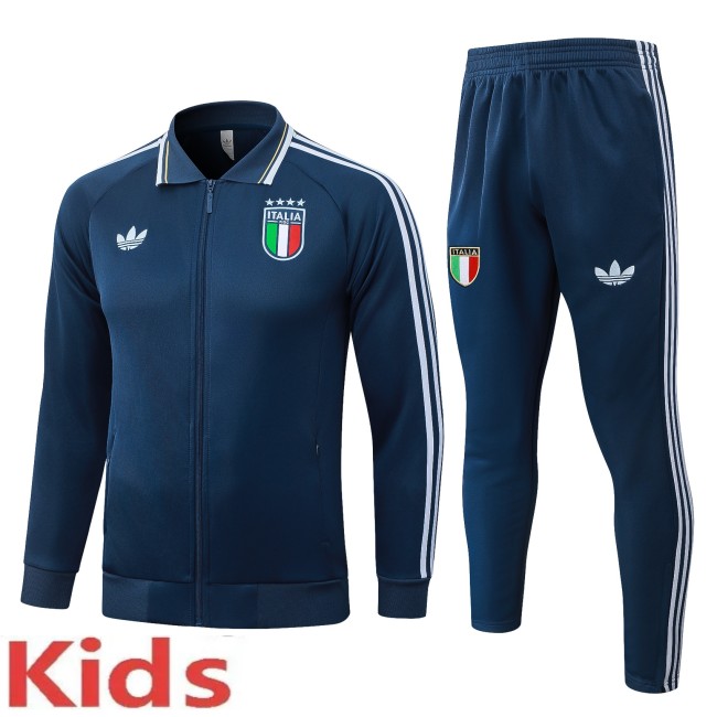 2026-27 Kids  Italy  Long-pull  Deep Blue Training suit