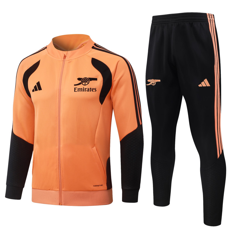 2026-27 Mens Arsenal Orange Long Pull Training Suit  A26076#