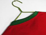 2012 Mens Portugal Home Red  Long Sleeve Retro Soccer Jersey