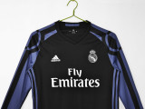 2016-17 Real Madrid third away black Long Sleeve Retro Soccer Jersey