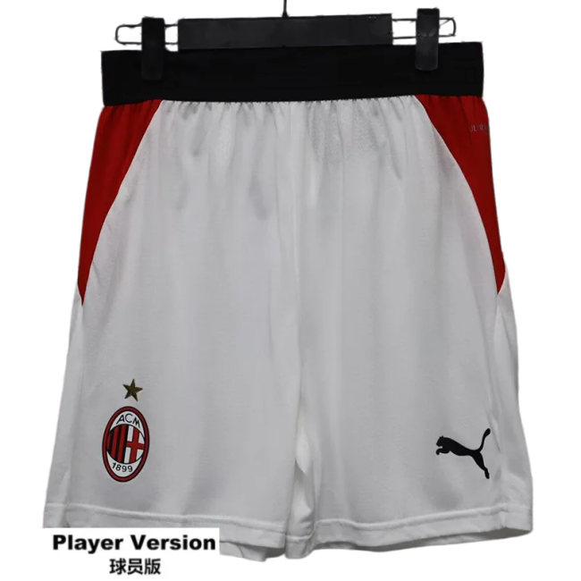 2026-27 Mens AC Milan Home White Player Version Shorts Pants