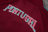 2026-27 Portugal Maroon Long-Pull Training Suit  A26062#