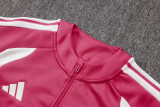 2026-27 Mens Real Madrid Pink Long Pull Training Suit A26065#