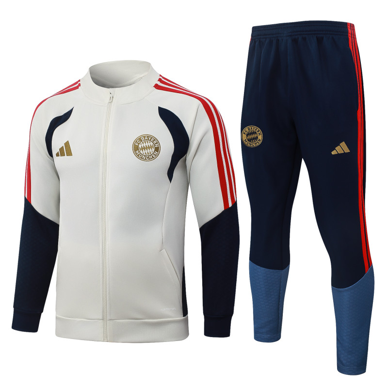 2026-27 Bayern Munich Beige Long-Pull Training Suit  A26064#