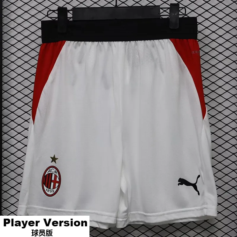 2026-27 Mens AC Milan Home White Player Version Shorts Pants