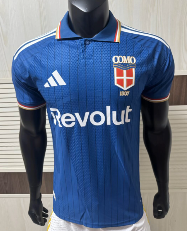 2026-27 Mens Como Home Blue Player Version Soccer Jersey