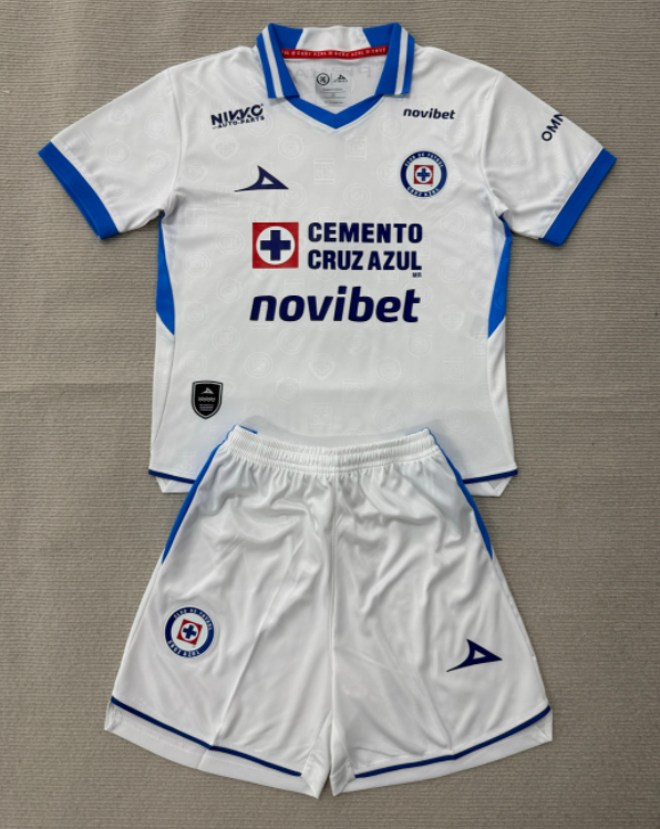 2026-27 Kids Cruz Azul Away White Soccer Jersey