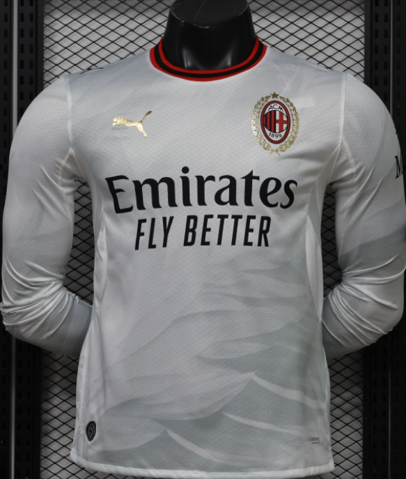 2026-27 Mens AC Milan away Player version Long sleeve Soccer Jersey