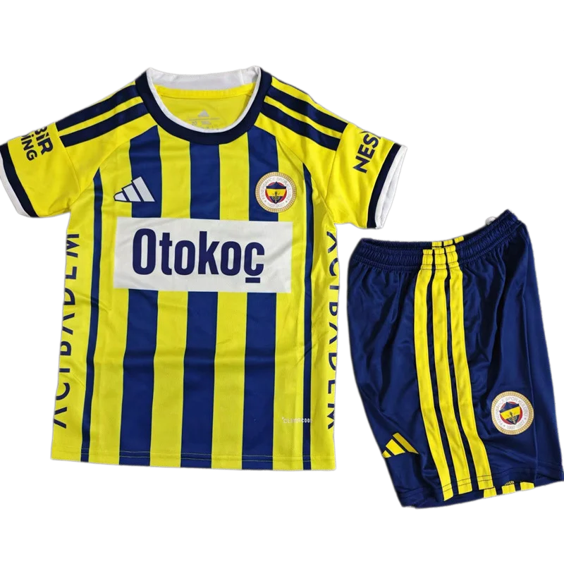 2026-27 Kids Fenerbahce Home Yellow Soccer Jersey