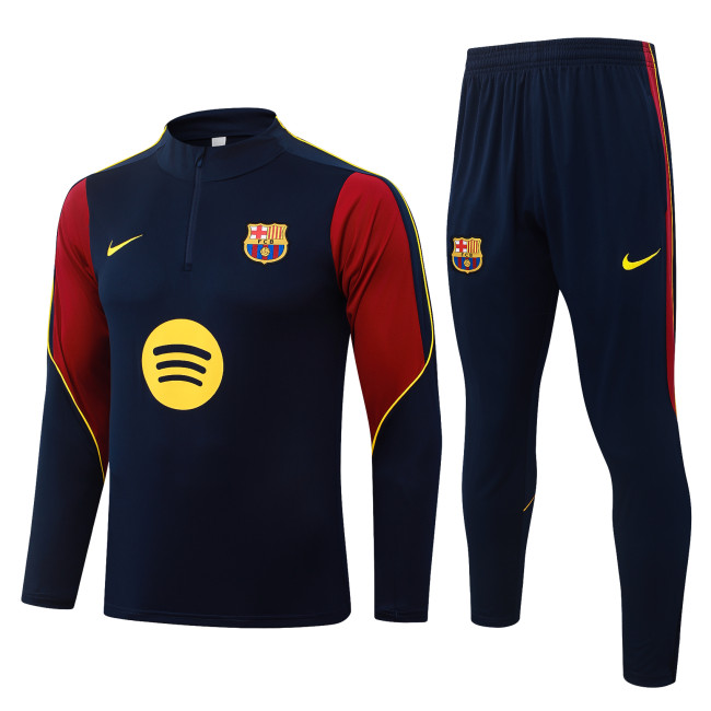 2026-27 Mens Barcelona Royal Blue Half Pull Training Suit B26086#