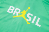 2026-27 Brazil Green Half Pull Training suit B26083#