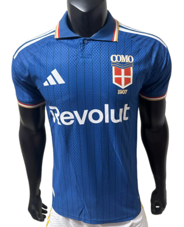 2026-27 Mens Como Home Blue Player Version Soccer Jersey