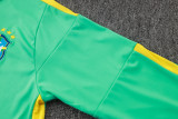 2026-27 Brazil Green Half Pull Training suit B26083#