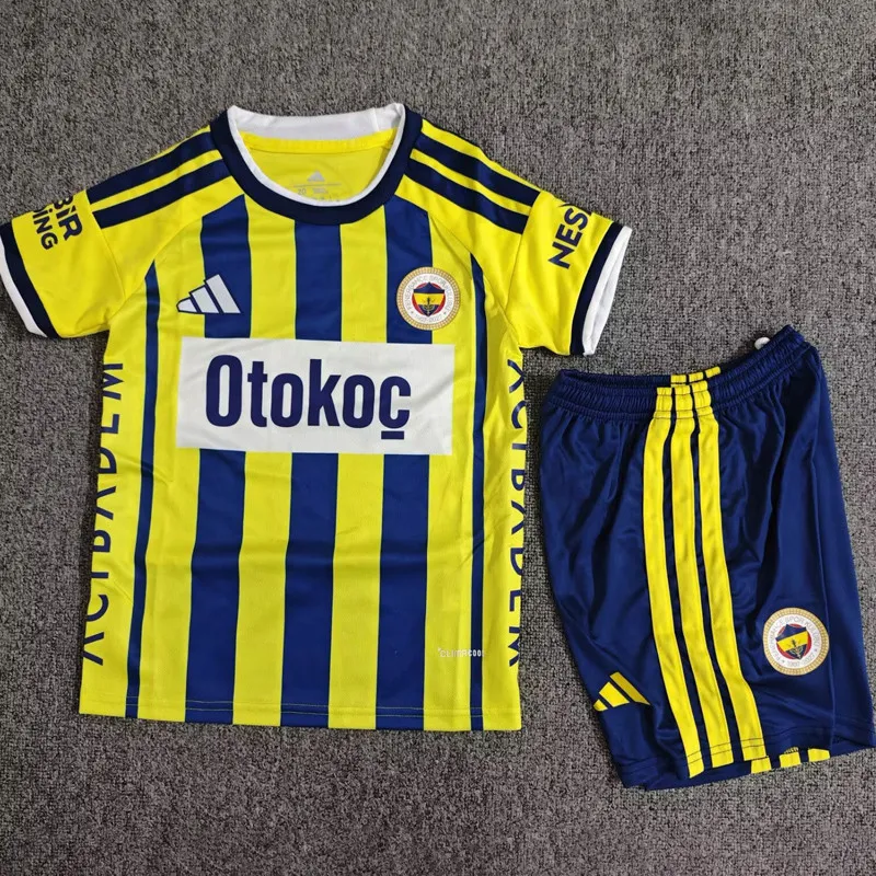 2026-27 Kids Fenerbahce Home Yellow Soccer Jersey