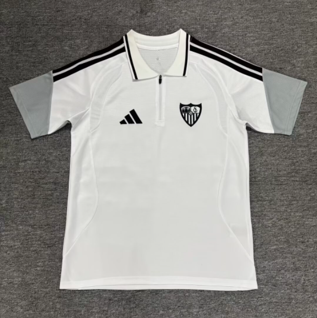 2026-27 Sevilla White Polo Shirt