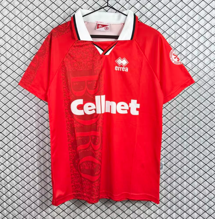1996-1997 Mens Middlesbrough Home Red Retro Soccer Jersey