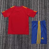 2010 Kids Spain Home Red Retro Soccer Jersey