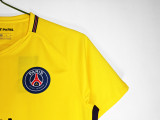 2017-18 Mens PSG Away Yellow Retro Soccer Jersey